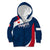 Personalised France Rugby Kid Hoodie World Cup Les Blues Curves Style - Wonder Print Shop