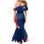 Personalised France Rugby Mermaid Dress World Cup Les Blues Curves Style - Wonder Print Shop