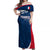 Personalised France Rugby Off Shoulder Maxi Dress World Cup Les Blues Curves Style - Wonder Print Shop