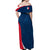 Personalised France Rugby Off Shoulder Maxi Dress World Cup Les Blues Curves Style - Wonder Print Shop