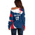 Personalised France Rugby Off Shoulder Sweater World Cup Les Blues Curves Style - Wonder Print Shop