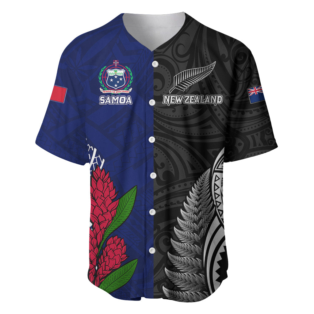 Personalised New Zealand Vs Samoa Rugby Baseball Jersey Go Champions LT7 - Wonder Print Shop