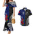 Personalised New Zealand Vs Samoa Rugby Couples Matching Mermaid Dress and Hawaiian Shirt Go Champions LT7 - Wonder Print Shop