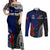 Personalised New Zealand Vs Samoa Rugby Couples Matching Off Shoulder Maxi Dress and Long Sleeve Button Shirts Go Champions LT7 - Wonder Print Shop