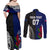 Personalised New Zealand Vs Samoa Rugby Couples Matching Off Shoulder Maxi Dress and Long Sleeve Button Shirts Go Champions LT7 - Wonder Print Shop