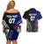 Personalised New Zealand Vs Samoa Rugby Couples Matching Off Shoulder Short Dress and Hawaiian Shirt Go Champions LT7 - Wonder Print Shop