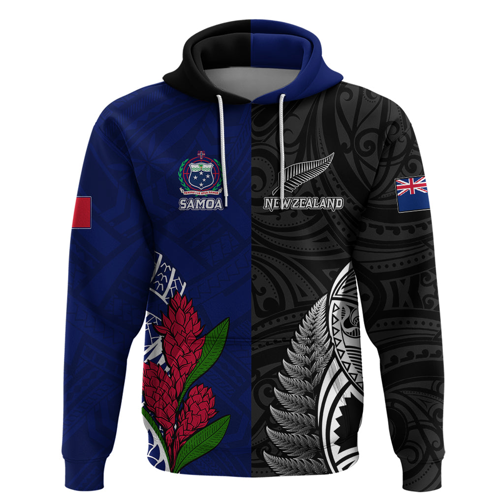 Personalised New Zealand Vs Samoa Rugby Hoodie Go Champions - Wonder Print Shop