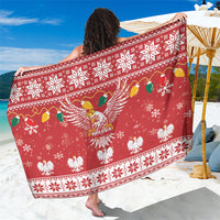 Polska Wesołych Swiat White Eagle Sarong Snow Theme