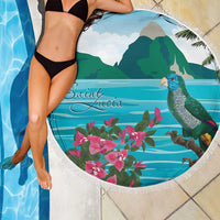 Saint Lucia Island Beach Blanket Pitons Landscape