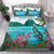 Saint Lucia Island Bedding Set Pitons Landscape