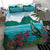 Saint Lucia Island Bedding Set Pitons Landscape