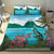 Saint Lucia Island Bedding Set Pitons Landscape