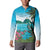 Saint Lucia Island Button Sweatshirt Pitons Landscape