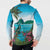 Saint Lucia Island Button Sweatshirt Pitons Landscape