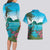 Saint Lucia Island Couples Matching Long Sleeve Bodycon Dress and Hawaiian Shirt Pitons Landscape