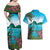 Saint Lucia Island Couples Matching Off Shoulder Maxi Dress and Hawaiian Shirt Pitons Landscape