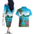 Saint Lucia Island Couples Matching Off The Shoulder Long Sleeve Dress and Hawaiian Shirt Pitons Landscape