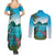 Saint Lucia Island Couples Matching Summer Maxi Dress and Long Sleeve Button Shirt Pitons Landscape