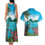 Saint Lucia Island Couples Matching Tank Maxi Dress and Hawaiian Shirt Pitons Landscape