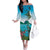 Saint Lucia Island Family Matching Off The Shoulder Long Sleeve Dress and Hawaiian Shirt Pitons Landscape