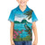 Saint Lucia Island Family Matching Off The Shoulder Long Sleeve Dress and Hawaiian Shirt Pitons Landscape