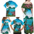 Saint Lucia Island Family Matching Off Shoulder Maxi Dress and Hawaiian Shirt Pitons Landscape