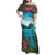 Saint Lucia Island Family Matching Off Shoulder Maxi Dress and Hawaiian Shirt Pitons Landscape