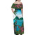 Saint Lucia Island Family Matching Off Shoulder Maxi Dress and Hawaiian Shirt Pitons Landscape