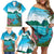 Saint Lucia Island Family Matching Off Shoulder Short Dress and Hawaiian Shirt Pitons Landscape