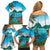 Saint Lucia Island Family Matching Off Shoulder Short Dress and Hawaiian Shirt Pitons Landscape