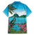 Saint Lucia Island Family Matching Puletasi and Hawaiian Shirt Pitons Landscape