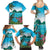 Saint Lucia Island Family Matching Summer Maxi Dress and Hawaiian Shirt Pitons Landscape