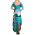 Saint Lucia Island Family Matching Summer Maxi Dress and Hawaiian Shirt Pitons Landscape