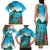 Saint Lucia Island Family Matching Tank Maxi Dress and Hawaiian Shirt Pitons Landscape