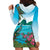 Saint Lucia Island Hoodie Dress Pitons Landscape