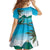 Saint Lucia Island Kid Short Sleeve Dress Pitons Landscape