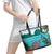 Saint Lucia Island Leather Tote Bag Pitons Landscape