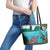 Saint Lucia Island Leather Tote Bag Pitons Landscape