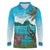 Saint Lucia Island Long Sleeve Polo Shirt Pitons Landscape