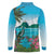 Saint Lucia Island Long Sleeve Polo Shirt Pitons Landscape