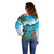 Saint Lucia Island Off Shoulder Sweater Pitons Landscape