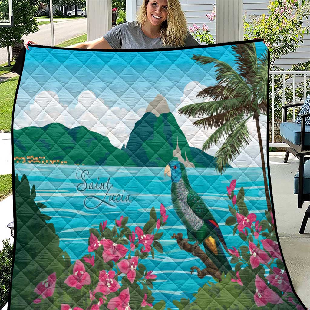 Saint Lucia Island Quilt Pitons Landscape