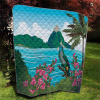 Saint Lucia Island Quilt Pitons Landscape