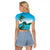 Saint Lucia Island Raglan Cropped T Shirt Pitons Landscape