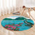 Saint Lucia Island Round Carpet Pitons Landscape