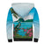 Saint Lucia Island Sherpa Hoodie Pitons Landscape