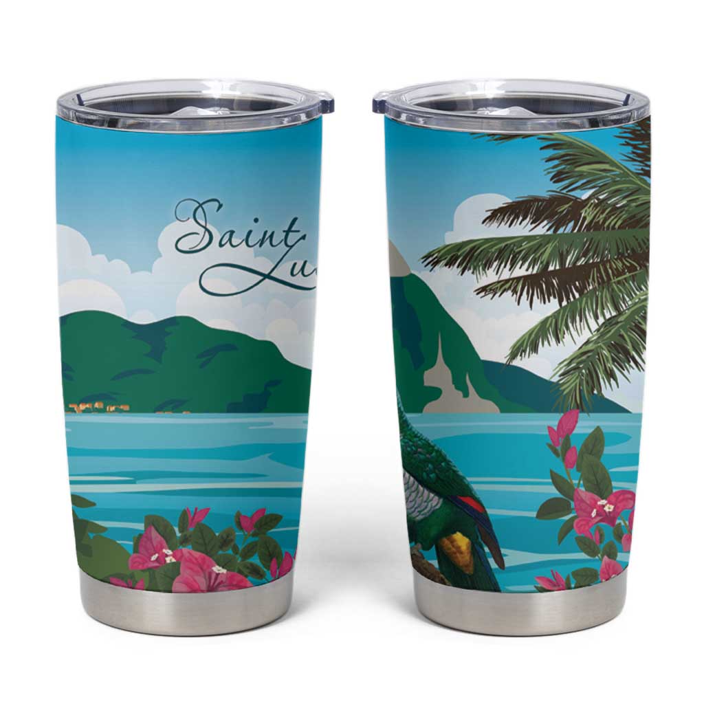 Saint Lucia Island Tumbler Cup Pitons Landscape