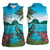 Saint Lucia Island Women Sleeveless Polo Shirt Pitons Landscape