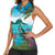 Saint Lucia Island Women Sleeveless Polo Shirt Pitons Landscape