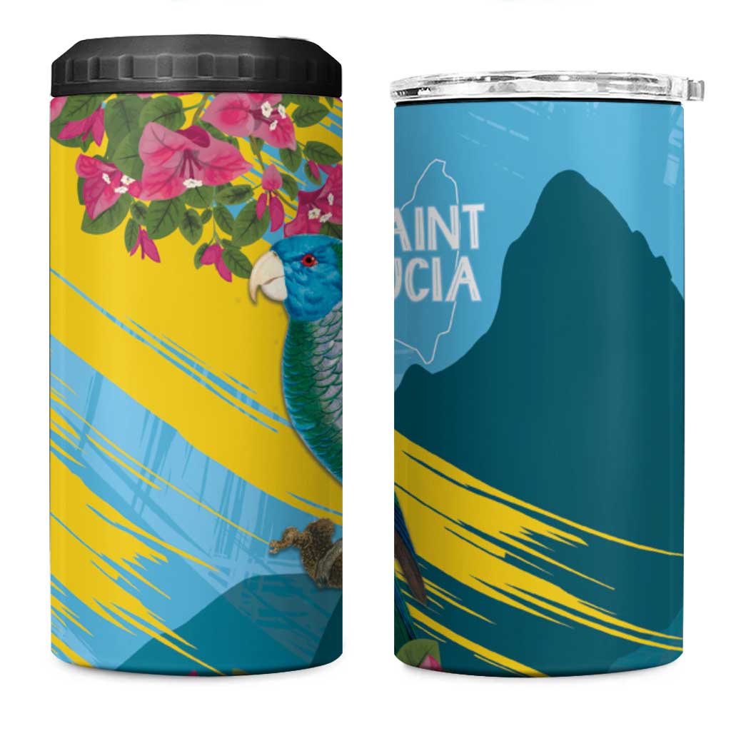 Saint Lucia 4 in 1 Can Cooler Tumbler Tropical Vibes